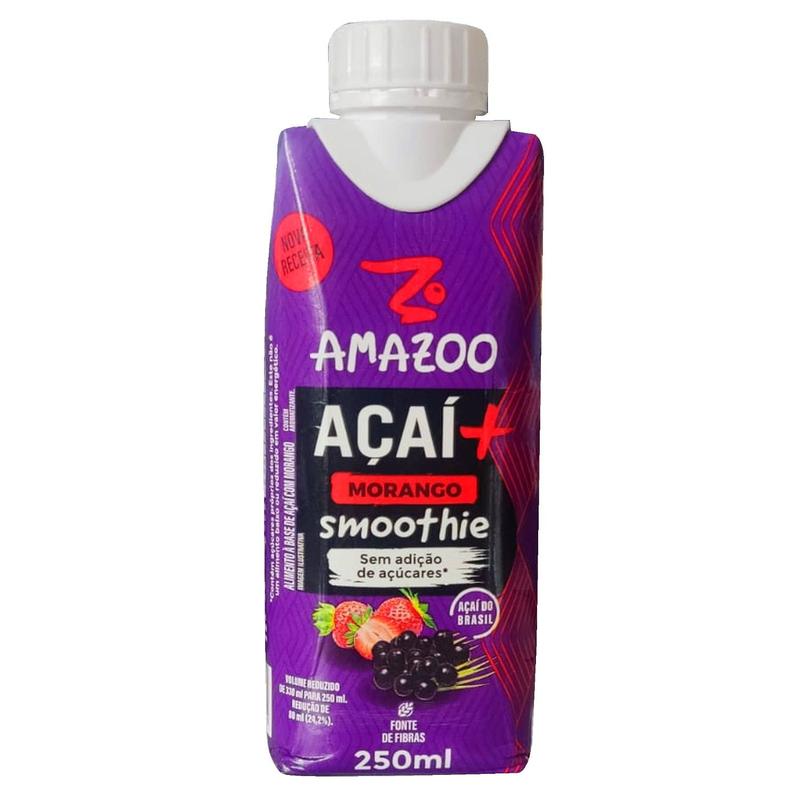 Suco AMAZOO Smoothie Açai + Morango 250ml - Suco - Magazine Luiza